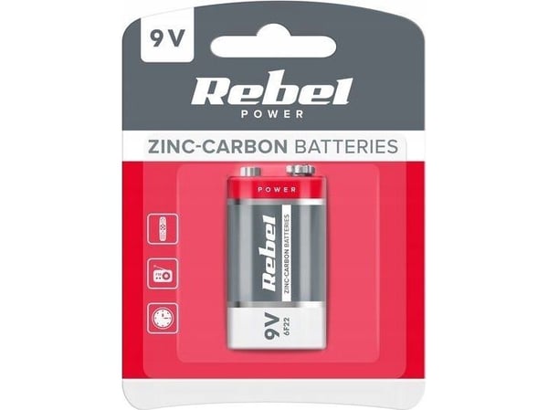 Sencor Sink-karbon batterier REBEL 6F22 BLISTER