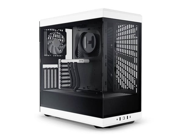 HYTE Y40 - Mid tower - ATX - sidepanel med vindu (herdet glass) - ingen strømforsyning (ATX) - hvit - USB/lyd