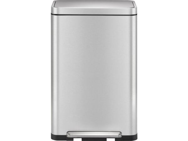 Pedalspand, EKO X-Cube, stål mat, rustfrit stål, 30 l, plast inderspande, tætsluttende låg, soft ...