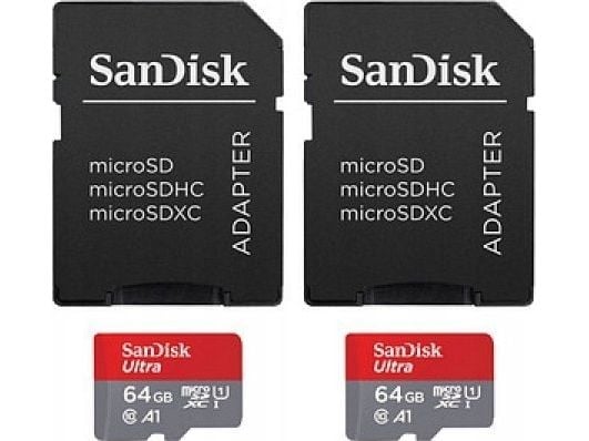 SanDisk Ultra - Flashminnekort (microSDXC til SD-adapter inkludert) - 64 GB