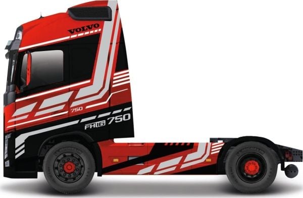 Bburago VOLVO FH16 750 GIGASPACE lastebil 1:43 rød (32203)