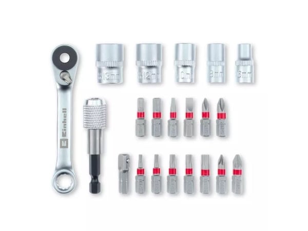 Einhell 49118683, 21 stk, 25,4 / 4 mm (1 / 4"), Grå, 25 mm, 75 mm, 35 mm