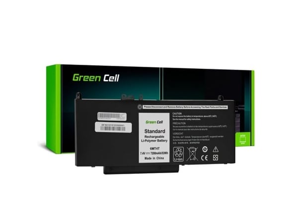 Green Cell - Batteri til bærbar PC (tilsvarer: Dell 6MT4T, Dell 07V69Y) - litiumpolymer - 4-cellers - 7200 mAh - svart