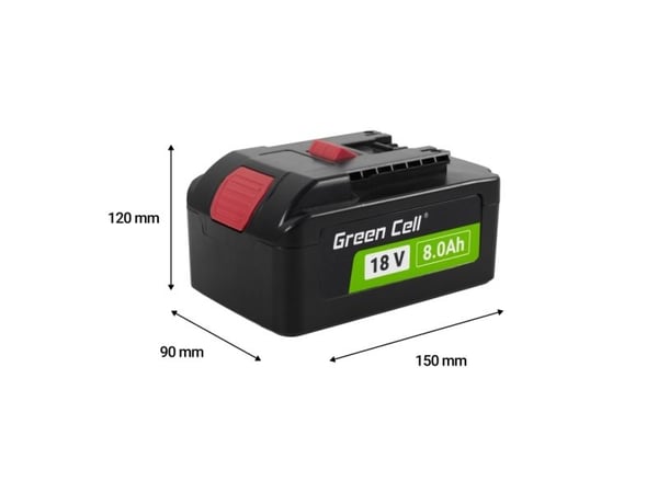 Green Cell Green Cell Battery for Bosch 18V 8Ah Power Tools erstatningsbatteri GBA1600Z00038