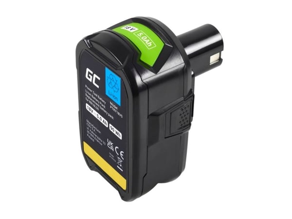 Green Cell batteri for Ryobi ONE+ elverktøy 18V 5Ah erstatningsbatteri RB18L50