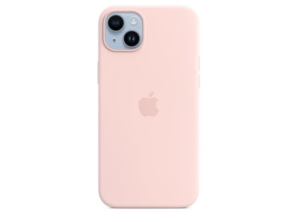 Apple - Baksidedeksel for mobiltelefon - MagSafe-samsvar - silikon - krittrosa - for iPhone 14 Plus