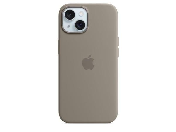 Apple - Baksidedeksel for mobiltelefon - MagSafe-samsvar - silikon - leire - for iPhone 15