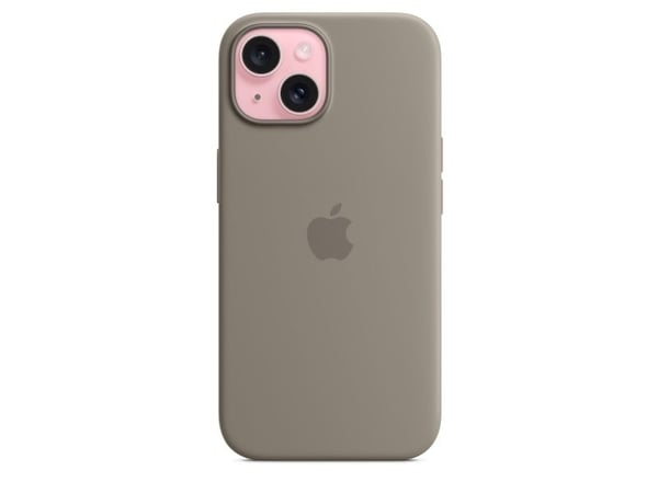 Apple - Baksidedeksel for mobiltelefon - MagSafe-samsvar - silikon - leire - for iPhone 15
