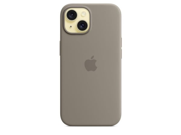 Apple - Baksidedeksel for mobiltelefon - MagSafe-samsvar - silikon - leire - for iPhone 15