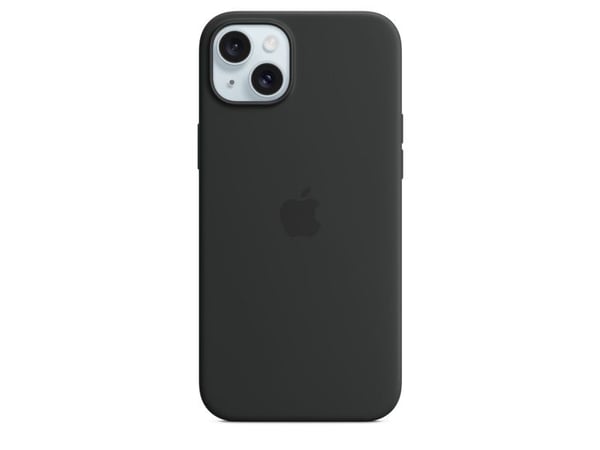 Apple - Baksidedeksel for mobiltelefon - MagSafe-samsvar - silikon - svart - for iPhone 15 Plus