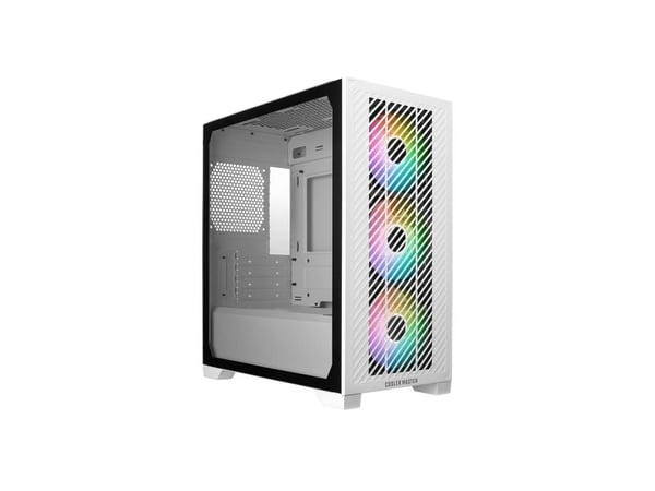 Cooler Master Elite 301 - MT - micro ATX - sidepanel med vindu (herdet glass) - ingen strømforsyning (ATX) - hvit - USB/lyd