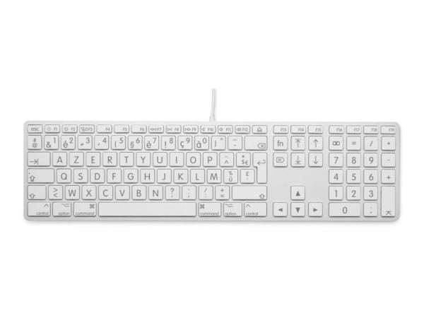 LMP 24215, Full størrelse (100 og), Koblet med ledninger (ikke trådløs), USB, AZERTY, Sølv LMP 24215, Full størrelse (100 og), Koblet med ledninger (ikke trådløs), USB, AZERTY, Sølv