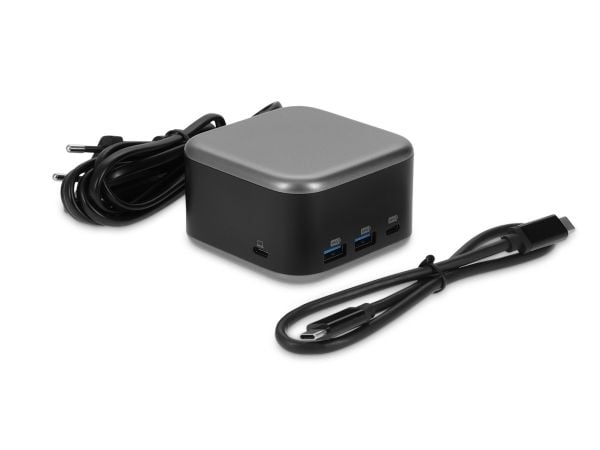 LMP 25189, Langallinen, USB 3.2 Gen 1 (3.1 Gen 1) Type-C, 100 W, 10,100,1000 Mbit/s, musta, Hopea, 5 Gbit/s