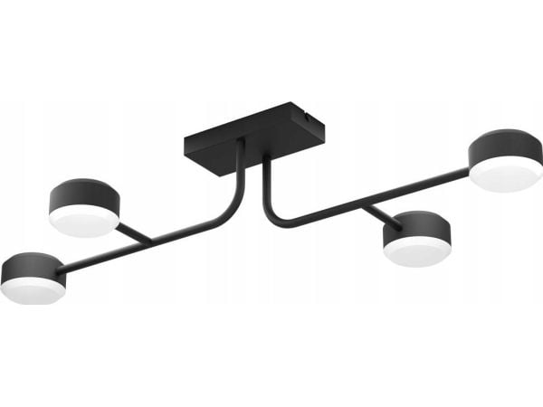 EGLO Clavellina, 4 ampuller, LED, 3000 K, 3200 lm, IP20, Sort, Hvit