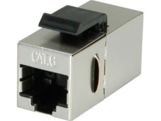 Value RJ-45 Keystone Modular Coupler, Cat.6, shielded, Metalli