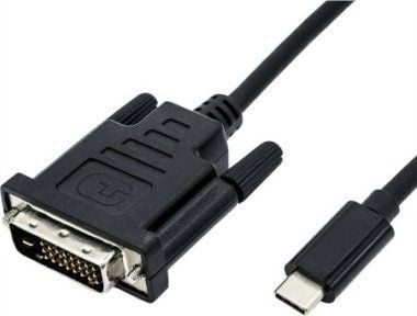 ROLINE 11.04.5830, 1 m, USB Type-C, DVI, Hankjønn, Hankjønn, 3840 x 2160 piksler