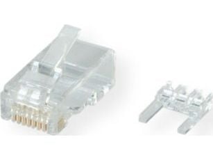 ROLINE Cat.6 Modular Plug, unshielded, for Solid Wire 10 pcs., Transparent