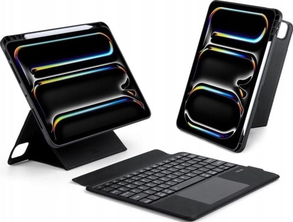Dux Ducis etui med sammenleggbart trådløst tastatur til iPad Pro 11 (2024) sort