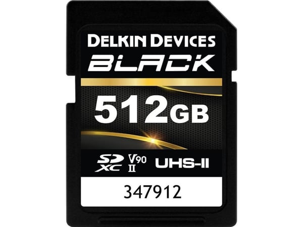Minnekort Delkin SDXC Black Rugged UHS-II R300/W250 (V90) 512GB (ny)