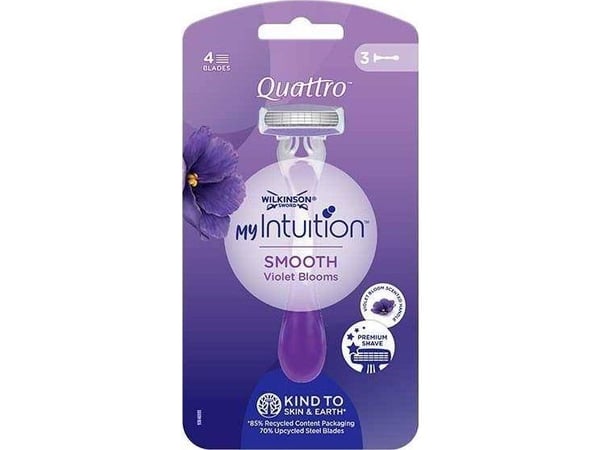 WILKINSON_MyIntuition Smooth Violet Bloom partakoneet Quattro 3kpl.