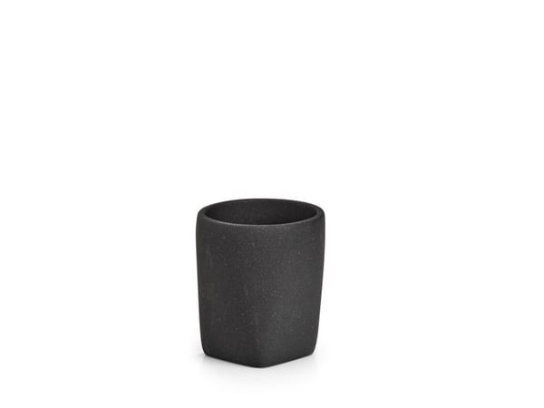 Zeller Present Dark Stone, Frittstående tannbørsteholder, Polyresin, Svart, 77 mm, 77 mm, 88 mm
