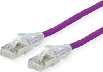 Datwyler - Liitäntäkaapeli - RJ-45 (M) - RJ-45 (M) - 50 cm - SFTP, PiMF - CAT 6a - suojattu, halogeeniton, ilman koukkuja, säikeistetty - violetti ...