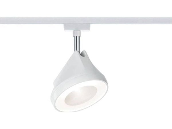Paulmann 954.47, Spotlight på skinne, 1 ampuller, LED, 2700 K, 1180 lm, Kromfarget, Hvit