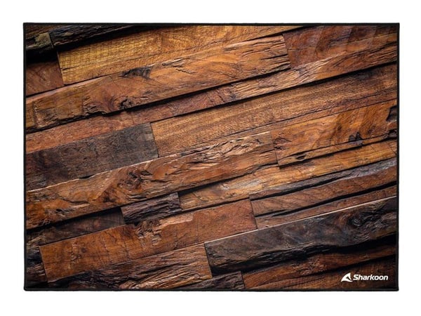 Sharkoon SKILLER SFM12 Wood - Stolmatte for gaming - rektangulær - 140 x 100 cm - brun