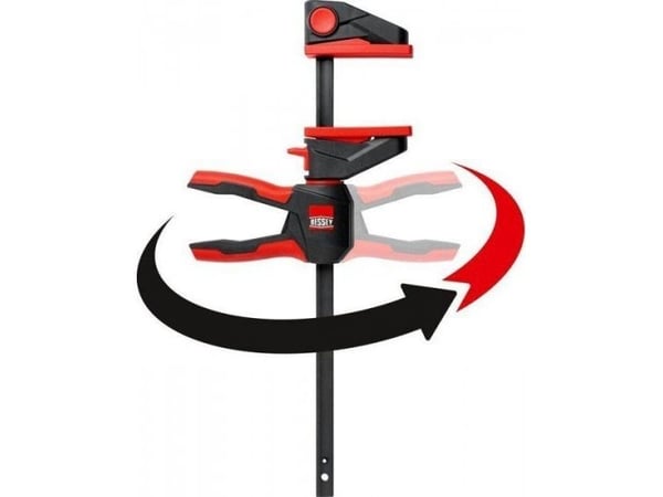 BESSEY enhandsklämma med roterbart handtag EZ360-30 (svart/röd, 300 / 80)