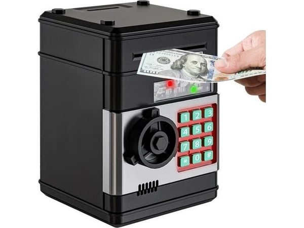 Kruzzel elektronisk pengeskap sparegris med PIN-kode