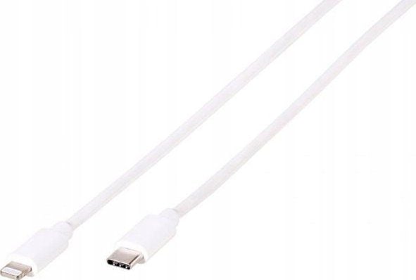 Vivanco Charging, 1 m, Lightning, USB C, Uros, Uros, Valkoinen
