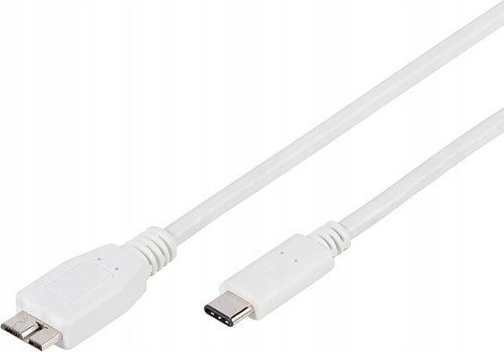 Vivanco USB type-C, 1m, 1 m, USB C, Micro-USB B, USB 3.2 Gen 1 (3.1 Gen 1), Hankjønn/hankjønn, Hvit