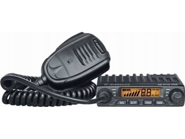 Albrecht AE 6110 VOX, 102 mm, 100 mm, 25 mm, LED, Bil CB radio, Svart