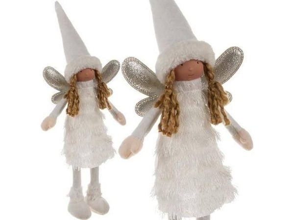 Juldekoration Ruhhy älva-figur, vit 22342