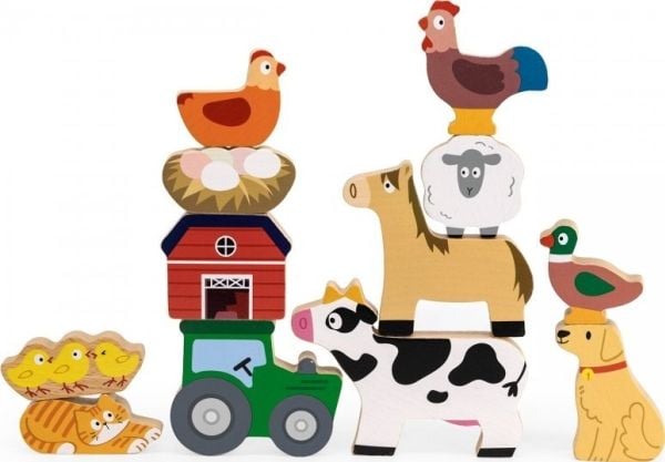 Viga Toys Stack Puzzle Farm Animals Lumarko!
