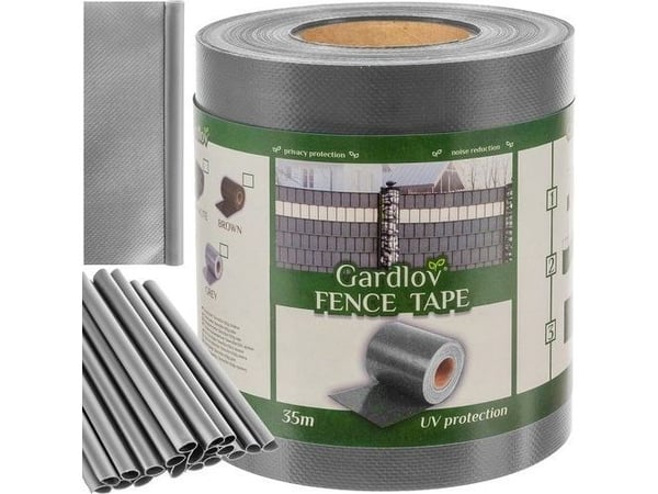Gardlov hage-/gjerdebånd 19 cm x 35 m 630 g/m² grå 23704