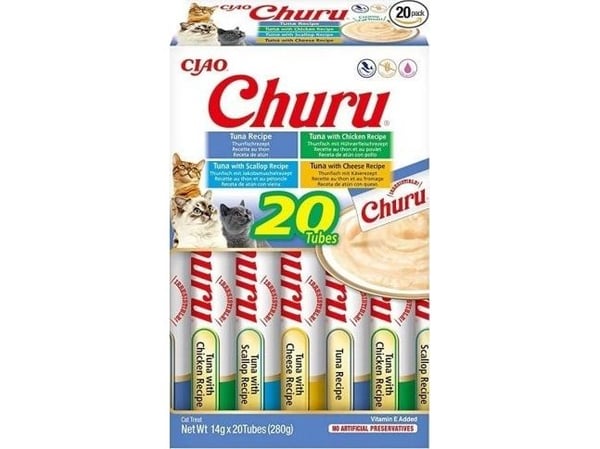 INABA Churu Variety box Tuna - Kattegodbidder - 20 x 14g