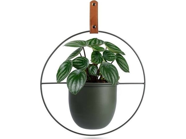Home Styling Collection hengende plantekassett i metall grønn 30x30 cm