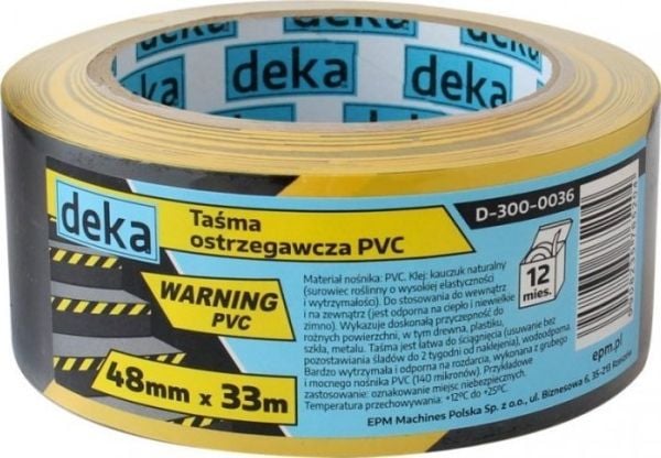 Deka puettava turvanauha musta 48MM * 33M