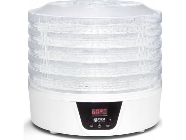 TZS First Austria Food DehydratOr, 380W Max, 5 Round Layer, Digital Timer+Temp FA-5126-8