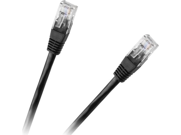 Muuta Patchcord UTP 8c pistoke-pistorasia 3.0m CCA musta cat.6e
