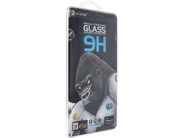 X-One X-ONE Full Cover Extra Strong Mat karkaistua lasia - iPhone 15 Pro Maxille (täysliima) musta