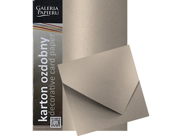 Galeria Papieru dekorativt kartong A4/250 g perlemor sølvfarget (20)