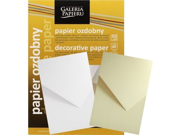 GALLERIAPAPERI Koristepaperi Gallery Paper A4/120g Natte valkoinen (50), VALKOINEN