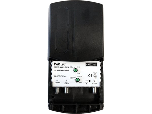 Telkom-Telmor mastförstärkare WM-20 UHF/VHF DVB-T2 5G PROTECTED