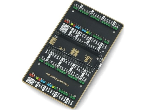 Waveshare Pico Dual Expander – dobbelpinneutvider 2 x 20 GPIO – for Raspberry Pi Pico – Waveshare 19343}