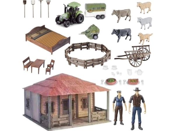 ProNice FARMA FARMA FARMER HOUSE ANIMAL TRAILER WITH TRUCK TOOLS