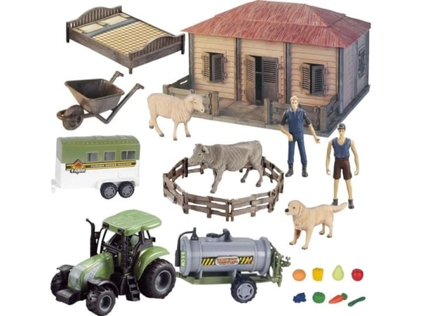 ProNice LARGE FARM HOUSE FARMER TOOL TRACTOR ANIMAL FARMER + tarvikkeet