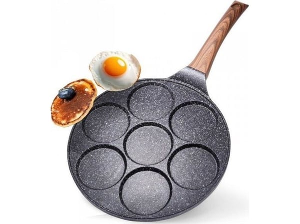 Vilde Stekepanne GRANITTTSTEKEPanne TIL 7 EGG KAKER SVART&TRE 199007