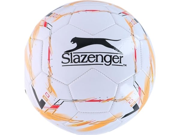 Slazenger fotball str. 5 (hvit/oransje)